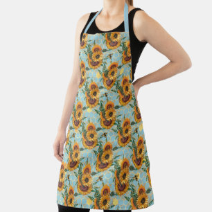 Sunflower and Bee Series Design Fourteen  Apron