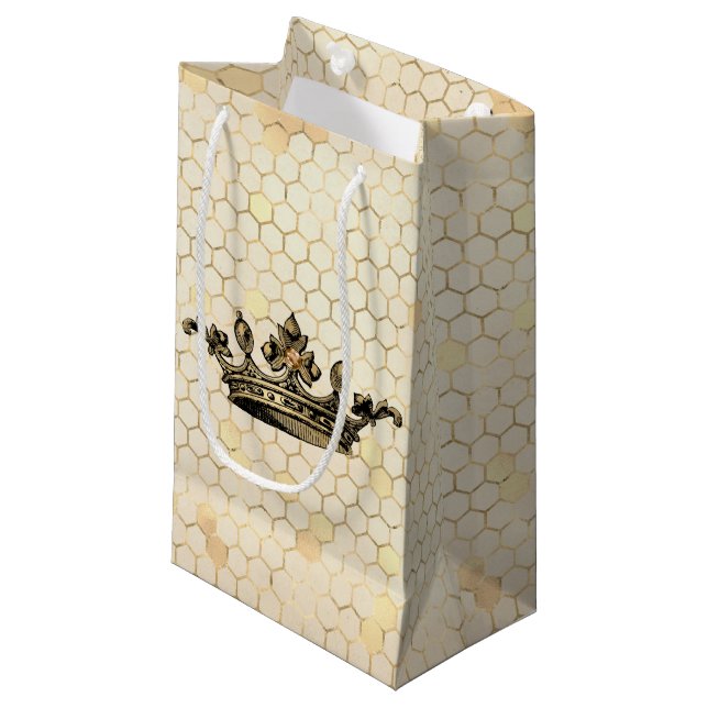 Sunflower and Bee Series Design Fourteen Small Gift Bag (Front Angled)