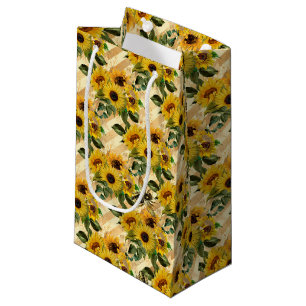 Sunflower and Bee Series Design Seven Small Gift B Small Gift Bag