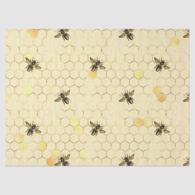 Sunflower and Bee Series Design Six Tissue Paper (Front)