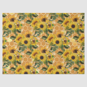 Sunflower and Bee Series Design Two Tissue Paper