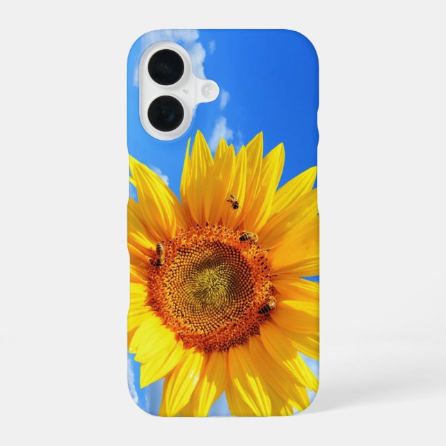 Sunflower and Bees iPhone Case (Back)