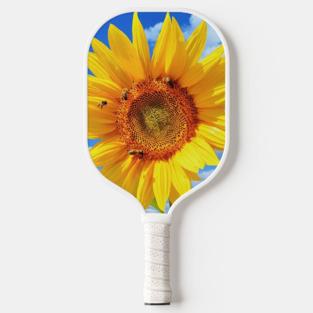Sunflower and Bees Pickleball Paddle (Front)