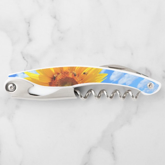 Sunflower and Bees Waiter's Corkscrew (Front)