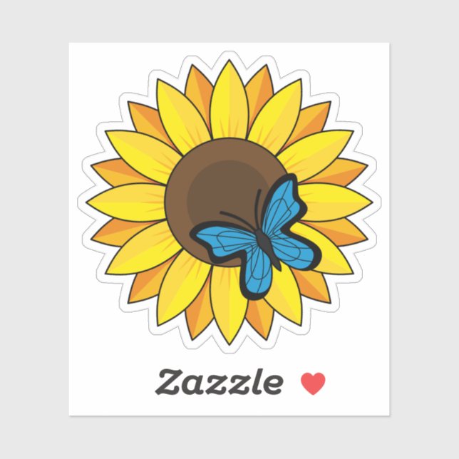 Sunflower and Blue Butterfly (Sheet)