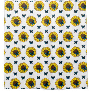 Sunflower and Blue Butterfly