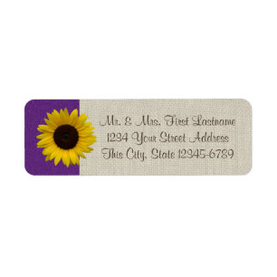 Sunflower and Burlap Purple