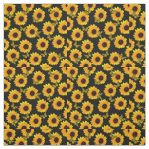 Sunflower And Butterflies, Cotton Fabric