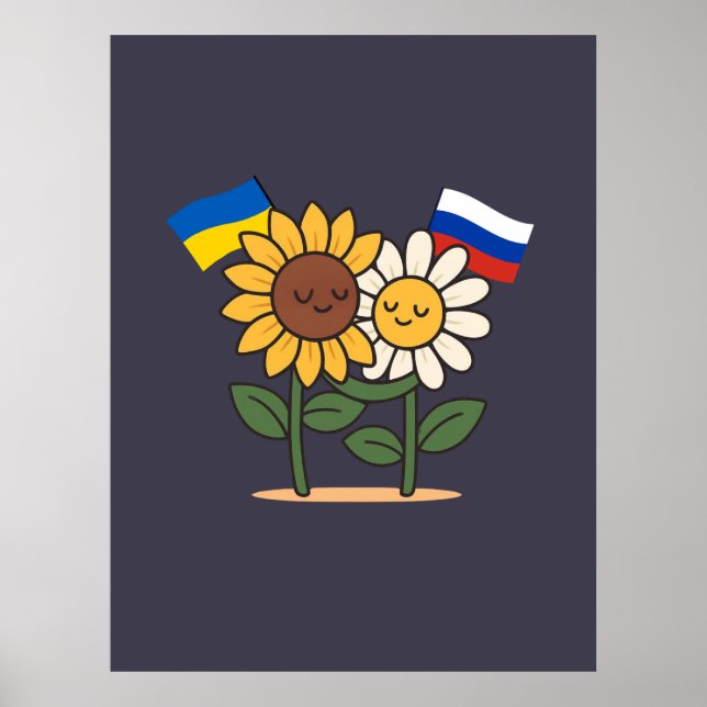 Sunflower and Chamomile Friendship Poster (Front)