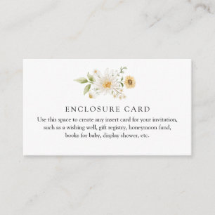 Sunflower and Daisy Custom Enclosure Card