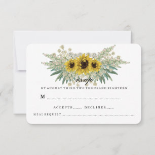 SUNFLOWER AND GREENS WEDDING RSVP