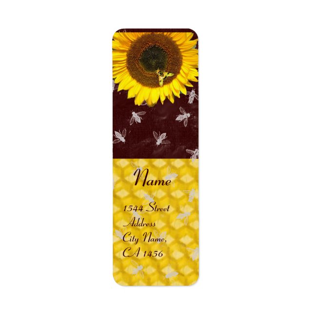 SUNFLOWER AND HONEY BEE ,BEEKEEPING, BEEKEPER (Front)