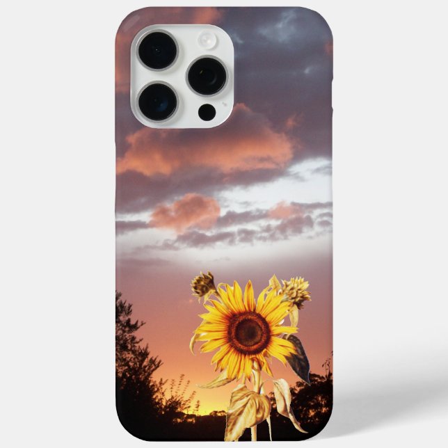 SUNFLOWER AND PINK SUMMER SUNSET Case-Mate iPhone CASE (Back)