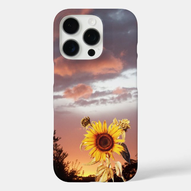 SUNFLOWER AND PINK SUMMER SUNSET Case-Mate iPhone CASE (Back)