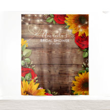 Sunflower and Roses Backdrop - Photo Prop