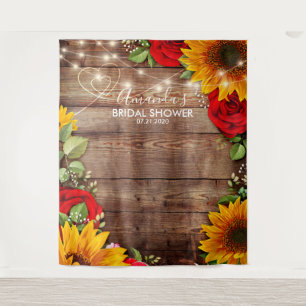 Sunflower and Roses Backdrop - Photo Prop Tapestry