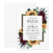 Sunflower and Roses Burgundy Red Navy Blue Wedding