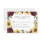 Sunflower and Roses Burgundy Red Rustic Wedding