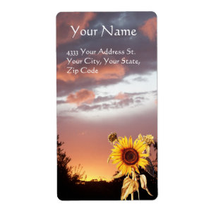 SUNFLOWER AND SUMMER SUNSET