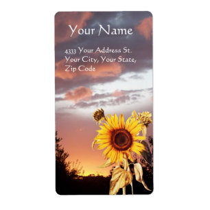 SUNFLOWER AND SUMMER SUNSET