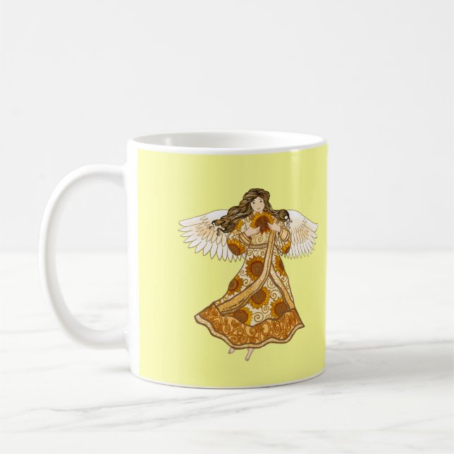 Sunflower angel  coffee mug (Left)