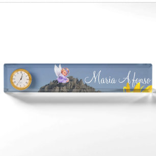 Sunflower Angel Desk Nameplate
