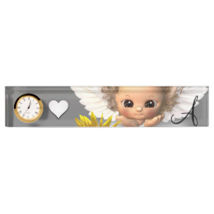 Sunflower Angel Desk Nameplate