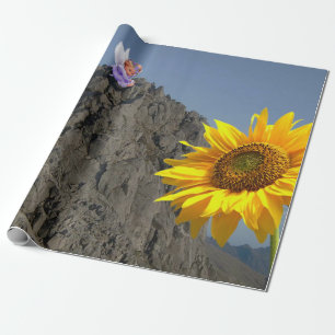 Sunflower Angel Matte Wrapping Paper
