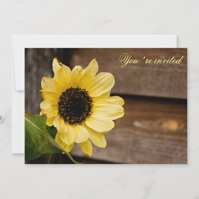 Sunflower anniversary invitation (Front)
