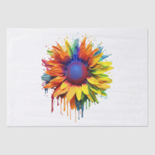 Sunflower Art Abstract Flower Painting Artwork Sun Tissue Paper