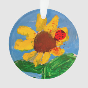 Sunflower "Art by Kids" Ornament