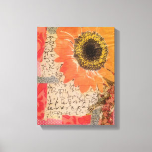 Sunflower art canvas print