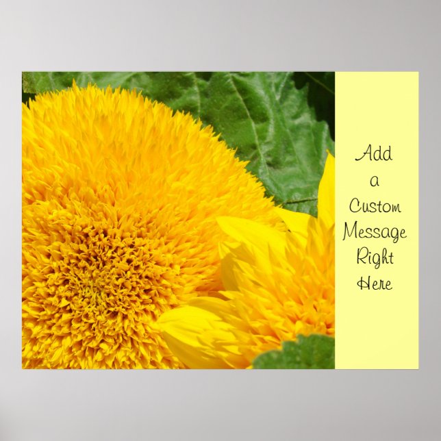 Sunflower art Custom Message prints Sun Flowers (Front)