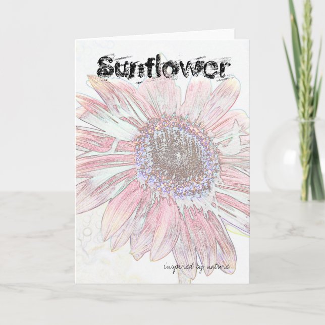 Sunflower Art - Inspiré par la carte nature (Devant)