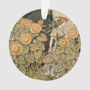 Sunflower Art Nouveau Jardin Grasset Femme