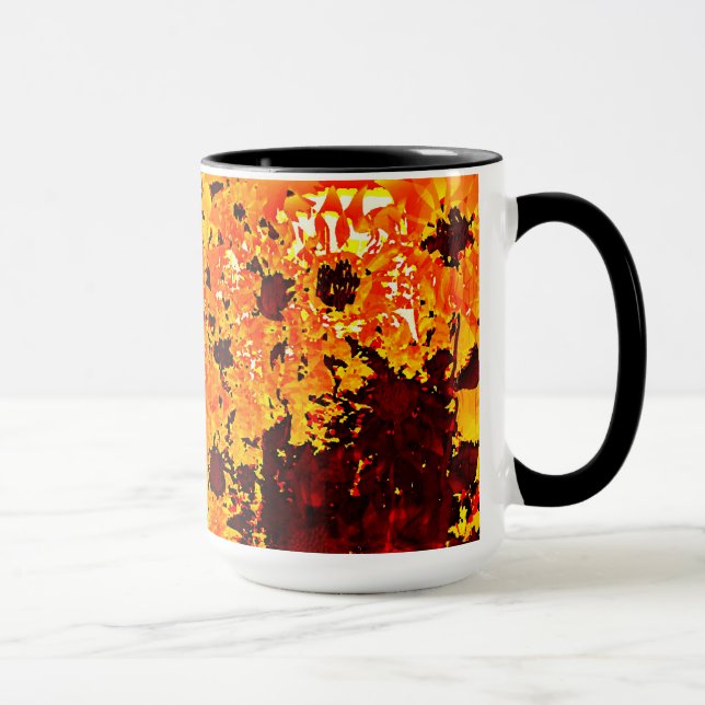 Sunflower Art Painting Mugs (Right)