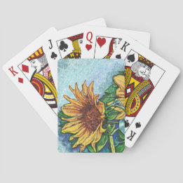 Sunflower Art Playing Cards