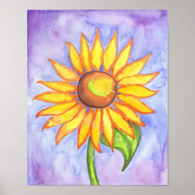 Sunflower Art Poster Print (Front)
