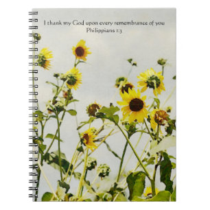 Sunflower Art Prayer Journal Notebook