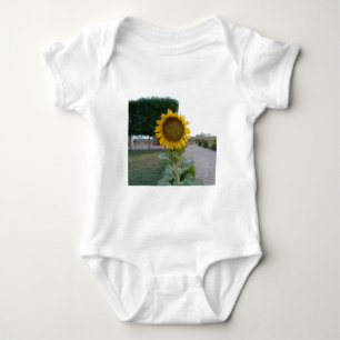 Sunflower Art Print Baby Bodysuit