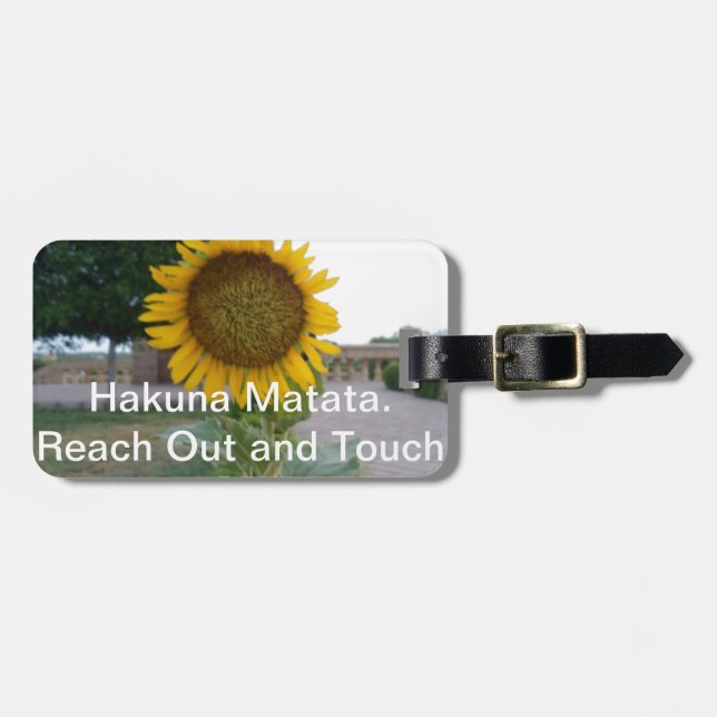 Sunflower Art Print Customize Product Luggage Tag (Front Horizontal)