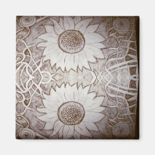 sunflower at home magnet