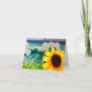 Sunflower at the Beach     Card