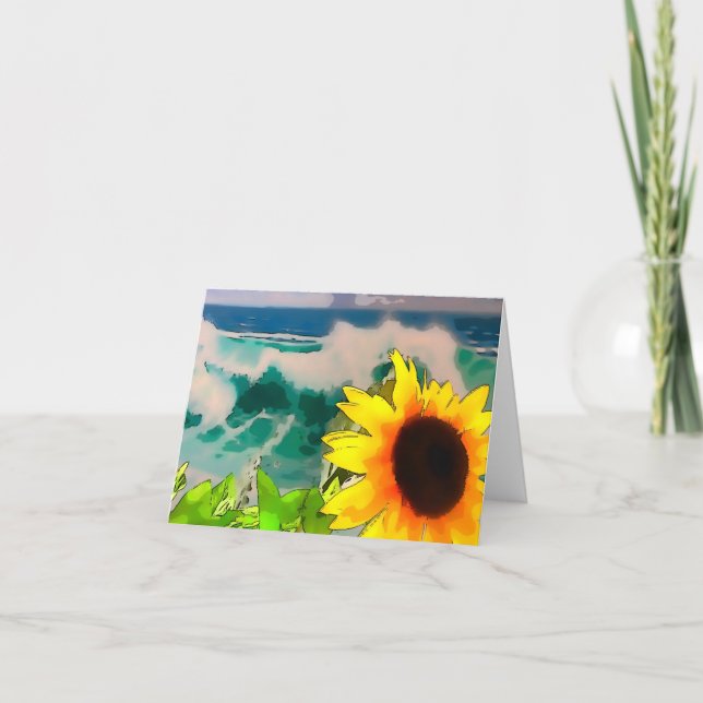 Sunflower at the Beach     Card (Front)