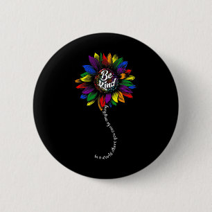 Sunflower Autism Awareness Be Kind Puzzle Mom Supp 2 Inch Round Button