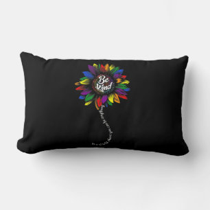 Sunflower Autism Awareness Be Kind Puzzle Mom Supp Lumbar Pillow