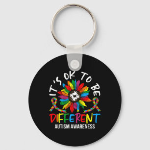 Sunflower Autism Awareness Month For Autism Awaren Keychain