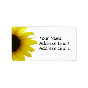 Sunflower Avery Address Label