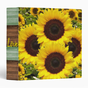 Sunflower Avery Binder