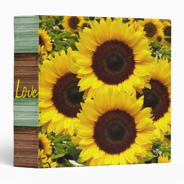 Sunflower Avery Binder (Front/Spine)